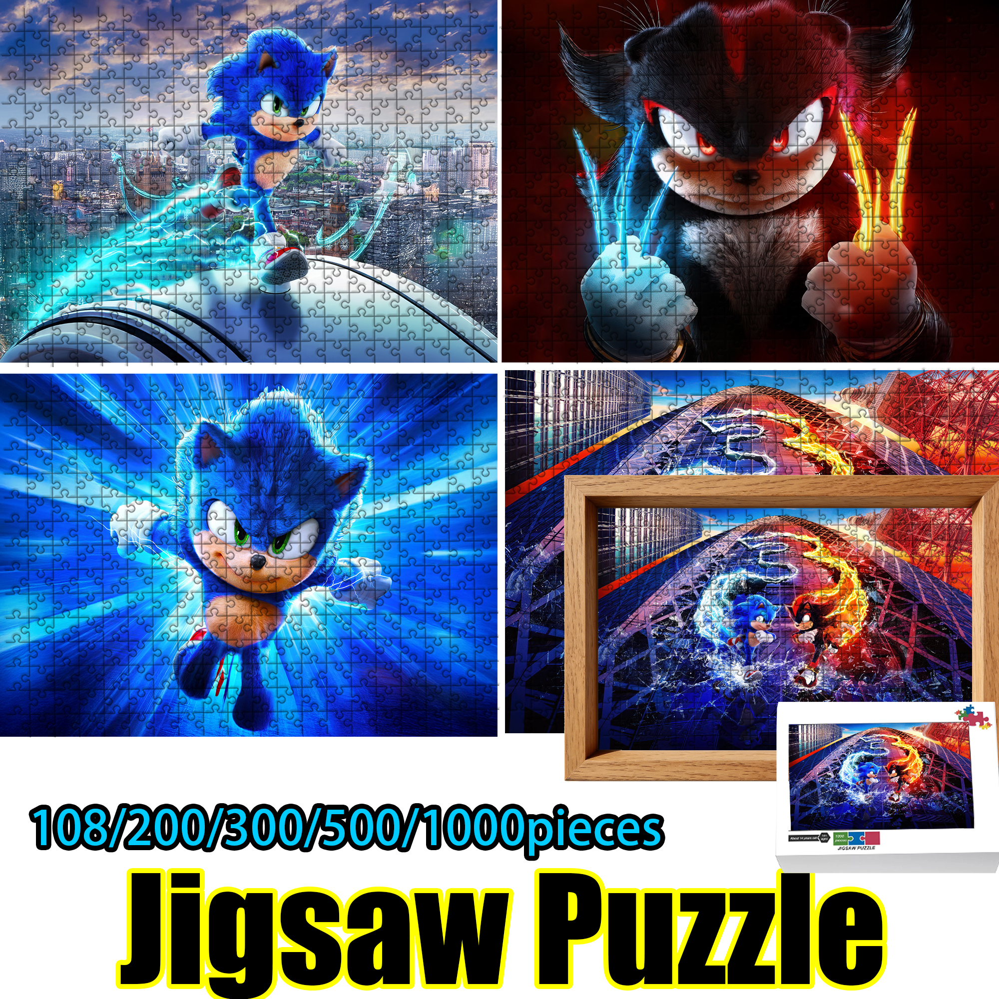 Woodworking Jigsaw - Sonic the Hedgehog Jigsaw Puzzle 108/200/300/500/1000
