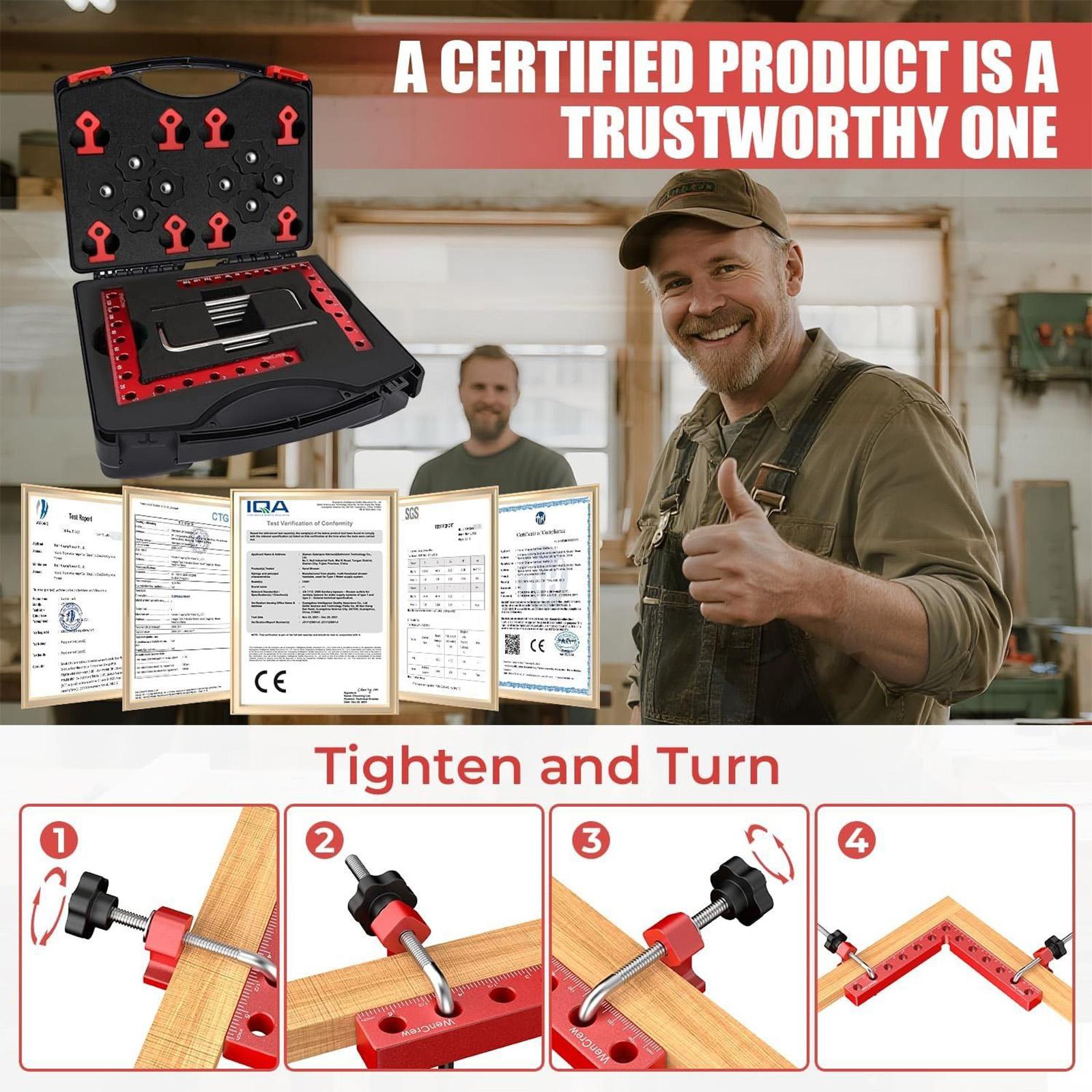 1 Set 90 Degree Premium Alumin - огляд і ціна Woodworking Right Angle Clamp