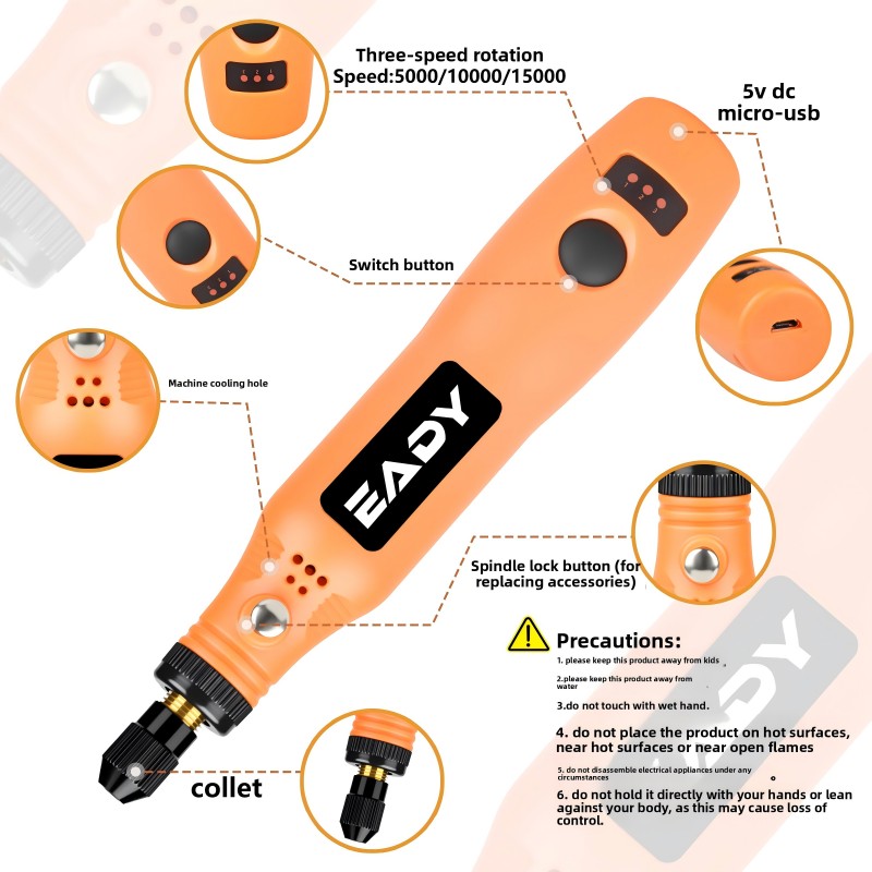 USB Cordless Rotary Tool Kit – - огляд і ціна Woodworking Kit