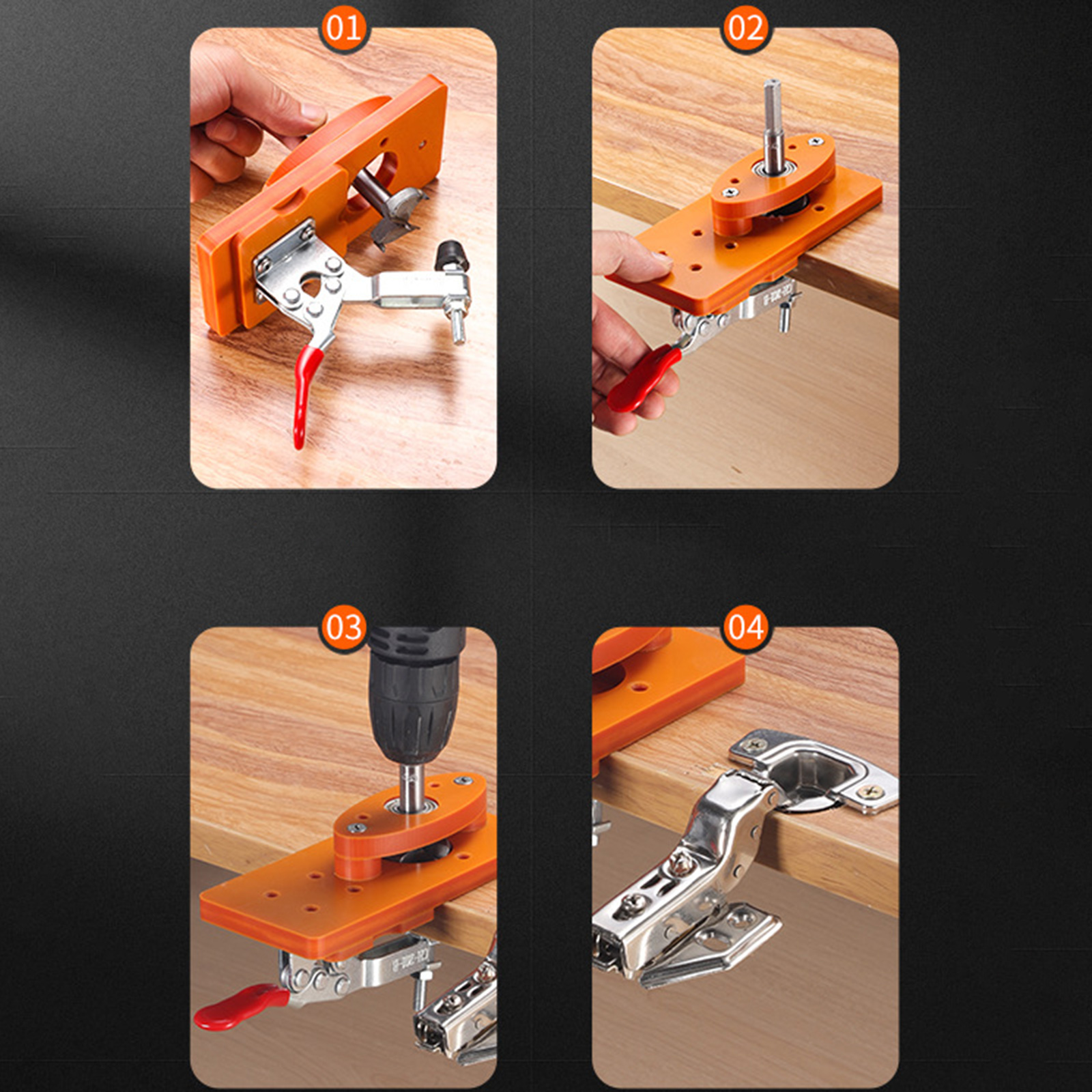 35mm Hinge Drilling Jig Long-L - огляд і ціна Woodworking And Carpentry