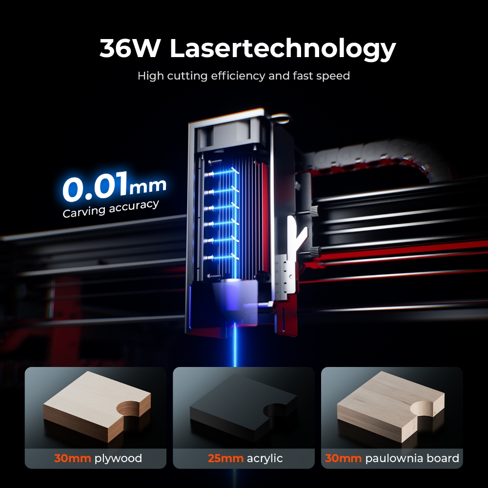 ACMER S2 PRO 36W/48W Laser Eng - огляд і ціна Woodworking Factory