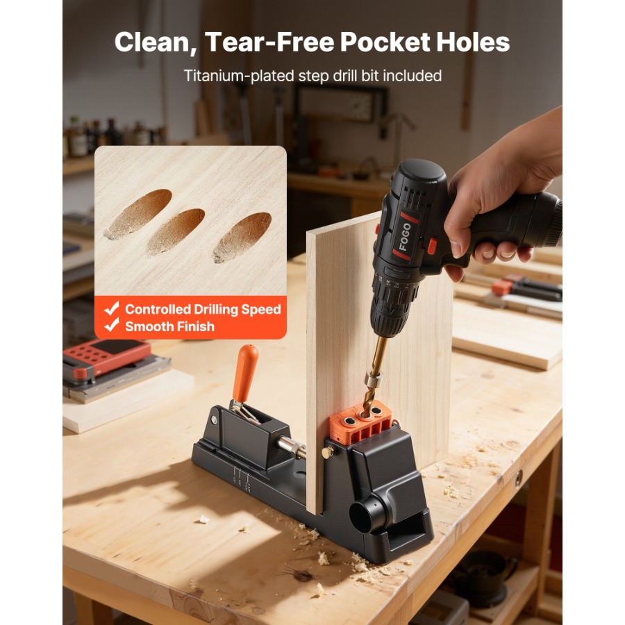 Pocket Hole Jig Kit 1/2 to 1-1 - огляд і ціна Woodworking Kit