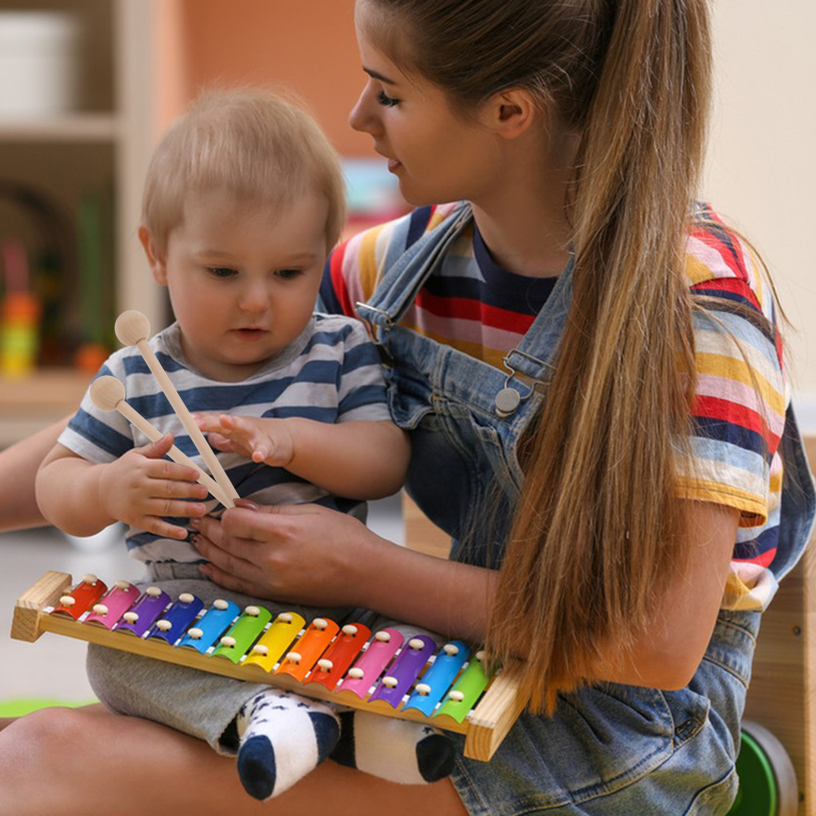 2Pcs Natural Wood Xylophone Ma - огляд і ціна Woodworking Xylophone