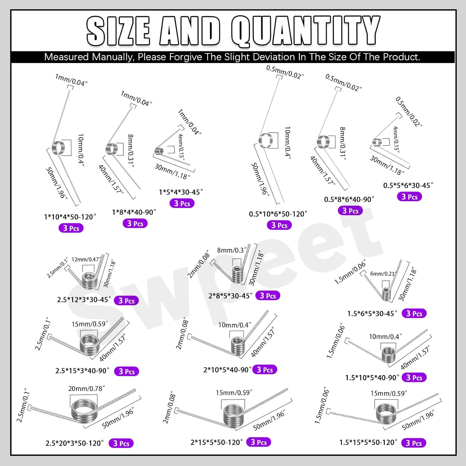 45Pcs 15 Sizes 45/90/120 Degre - огляд і ціна Woodworking Kit