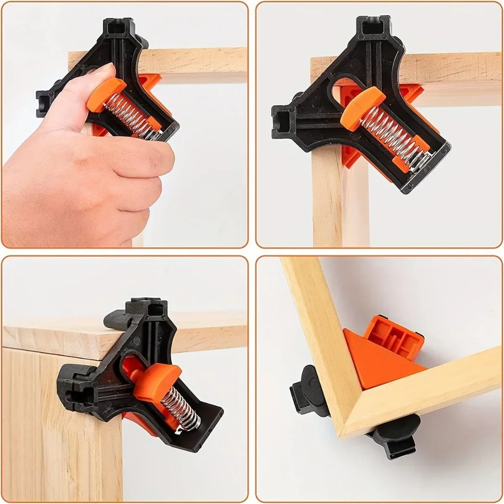 4PCS Right Angle Fixing Clip W - огляд і ціна Woodworking Right Angle Clamp
